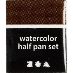 Art Akvarellfarger, ½-pan, str. 10x15x20 mm, brun, 1 stk.