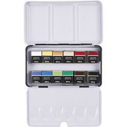 Art Akvarellfarger, ½-pan, str. 10x15x20 mm, standardfarger, 12 farge/ 1 pk.