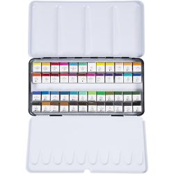 Art Akvarellfarger, ½-pan, str. 10x15x20 mm, standardfarger, 48 farge/ 1 pk.