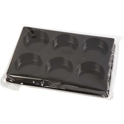 Palett til vannfarge, dia. 44 mm, str. 11x16 cm, svart, 1 stk.