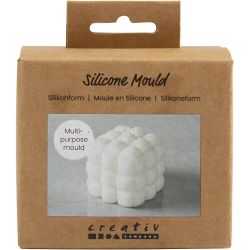 Silikonform , Boblefirkant, H: 5 cm, dia. 6 cm, B: 6 cm, 1 stk./ 1 pk.