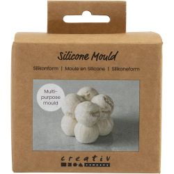 Silikonform , Boblefirkant, H: 4 cm, B: 4 cm, dia. 4 cm, 1 stk./ 1 pk.
