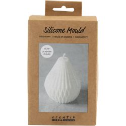 Silikonform , Riflet dråpeform, H: 8 cm, dia. 7 cm, 1 stk./ 1 pk.