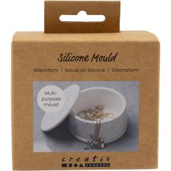 Silikonform, Krukke med lokk, H: 4,5 cm, dia. 7,5 cm, 1 stk./ 1 pk.