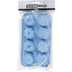 Silikonform, små sandkaker, H: 2,5 cm, L: 4 cm, B: 4,5 cm, 25 ml, 1 stk.
