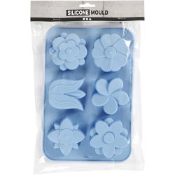 Silikonform, blomster, H: 2,6 cm, L: 6 cm, B: 7,5 cm, 75 ml, 1 stk.