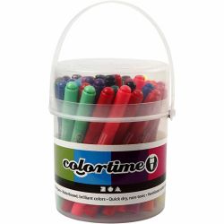 Colortime tusjer, strek 5 mm, ass. farger, 42 stk./ 1 pk.