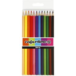 Colortime Fargeblyanter, L: 17,45 cm, mine 3 mm, ass. farger, 12 stk./ 1 pk.