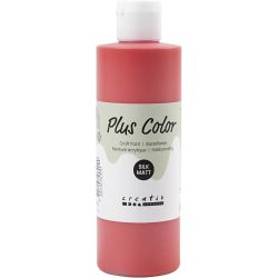 Plus Color Hobbymaling, mørkerød, 250 ml/ 1 fl.
