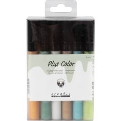 Plus Color Tusj, L: 14,5 cm, strek 1-2 mm, ass. farger, 5,5 ml, 18 stk./ 1 pk.