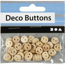 Treknapper, dia. 8 mm, 2 hull, 50 stk./ 1 pk.