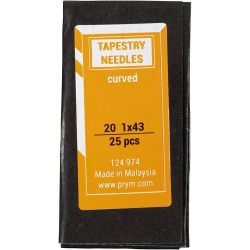 Broderinål, Øyemål 8 mm , nr. 20, L: 42 mm, uten spiss, 25 stk./ 1 pk.