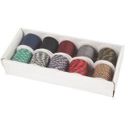 Imitert Fallskjermsnor, B: 5 mm, ass. farger, 10x10 m/ 1 pk.