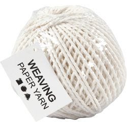 Papier Garen, dikte 2,5-3 mm, wit, 150 gr, 40 m/ 1 bol