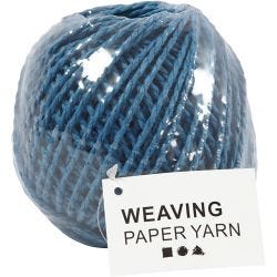 Paperyarn, tykkelse 2,5-3 mm, mørk blå, 150 g, 40 m/ 1 nst.