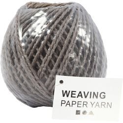 Paperyarn, tykkelse 2,5-3 mm, lys brun, 150 g, 40 m/ 1 nst.