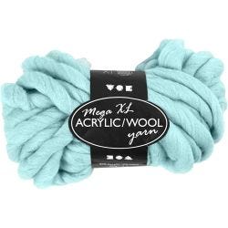 XL Kjempegarn av Akryl/Ull, L: 15 M, str. mega, turkis, 300 g/ 1 nst.