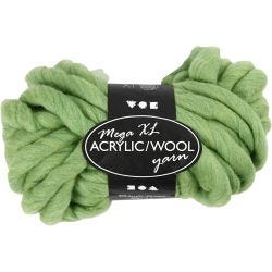 XL Kjempegarn av Akryl/Ull, L: 15 M, str. mega, limegrønn, 300 g/ 1 nst.