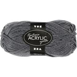 Fantasia Akrylgarn, L: 80 M, grå, 50 g/ 1 nst.