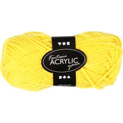 Fantasia Akrylgarn, L: 80 M, gul, 50 g/ 1 nst.
