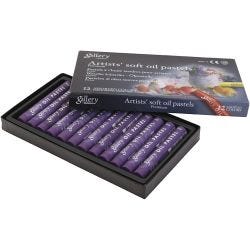 Gallery Oljepastell, L: 7 cm, dia. 11 mm, tykkelse 11 mm, violet, 12 stk./ 1 pk.