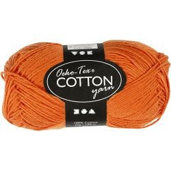 Bomullsgarn, nr. 8/4, L: 170 M, orange, 50 g/ 1 nst.