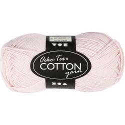 Bomullsgarn, nr. 8/4, L: 170 M, støvete rosa, 50 g/ 1 nst.