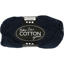 Katoengaren, afm 8/4, L: 170 M, donkerblauw, 50 gr/ 1 bol
