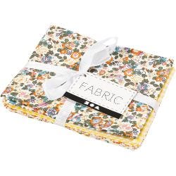 Patchwork stoff, str. 45x55 cm, 100 g, gul, 4 stk./ 1 bunt
