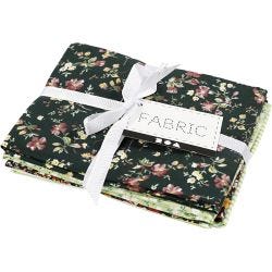 Patchwork stoff, str. 45x55 cm, 100 g, grønn, 4 stk./ 1 bunt