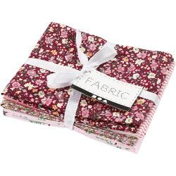 Patchwork stoff, str. 45x55 cm, 100 g, rosa, 4 stk./ 1 bunt