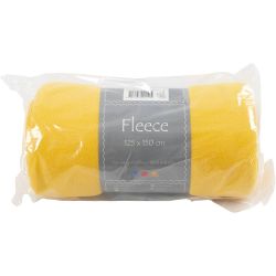 Fleece, L: 125 cm, B: 150 cm, 200 g, gul, 1 stk.