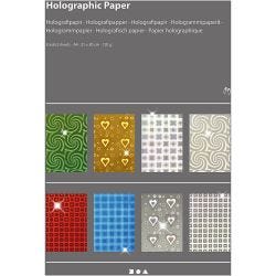 Holografipapir, A4, ark 210x297 mm, 120 g, 8 ass. ark/ 1 pk.