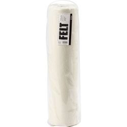 Hobbyfilt, B: 45 cm, tykkelse 1,5 mm, 180-200 g, råhvit, 5 m/ 1 rl.