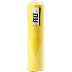 Hobbyfilt, B: 45 cm, tykkelse 1,5 mm, 180-200 g, gul, 5 m/ 1 rl.