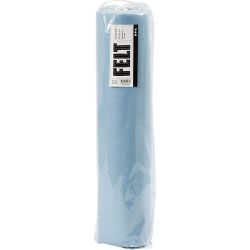Hobbyfilt, B: 45 cm, tykkelse 1,5 mm, 180-200 g, lys blå, 5 m/ 1 rl.