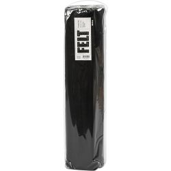 Hobbyfilt, B: 45 cm, tykkelse 1,5 mm, 180-200 g, svart, 5 m/ 1 rl.