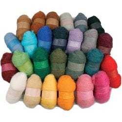 Kardet Ull, ass. farger, 26x25 g/ 1 pk.