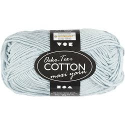 Cotton Yarn, no. 8/8, L: 80-85 M, dusty blue, 50 g/ 1 ball
