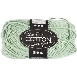 Cotton Yarn, no. 8/8, L: 80-85 M, mint green, 50 g/ 1 ball