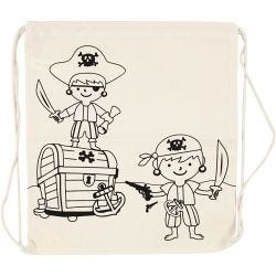 Gympose, pirater, str. 37x41 cm, 110 g, lys natur, 1 stk.