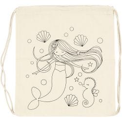 Gympose, havfrue, str. 37x41 cm, 110 g, lys natur, 1 stk.