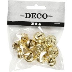 Bjeller, dia. 13+15+17 mm, gull, 12 ass./ 1 pk.
