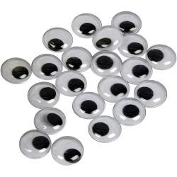 Bevegelige Øyne, uten lim, dia. 14 mm, 30 stk./ 1 pk.