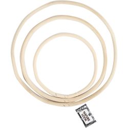 Bambusring, dia. 15,3+20,3+25,5 cm, 3 stk./ 1 sett