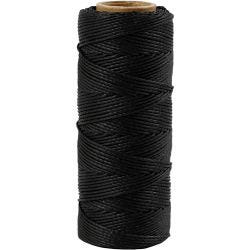 Bambussnor, tykkelse 1 mm, svart, 65 m/ 1 rl.