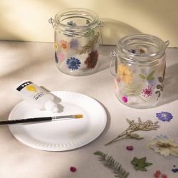 Tørkede blomster og blad