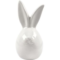 Hare , H: 11,4 cm, dia. 5,5 cm, hvit, 12 stk./ 1 pk.
