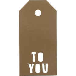 Manillamerker, TO YOU, str. 5x10 cm, 300 g, gull, 15 stk./ 1 pk.