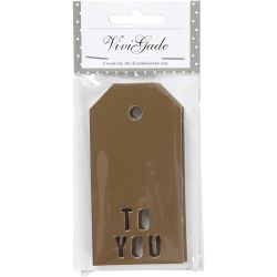 Manillamerker, TO YOU, str. 5x10 cm, 300 g, gull, 15 stk./ 1 pk.